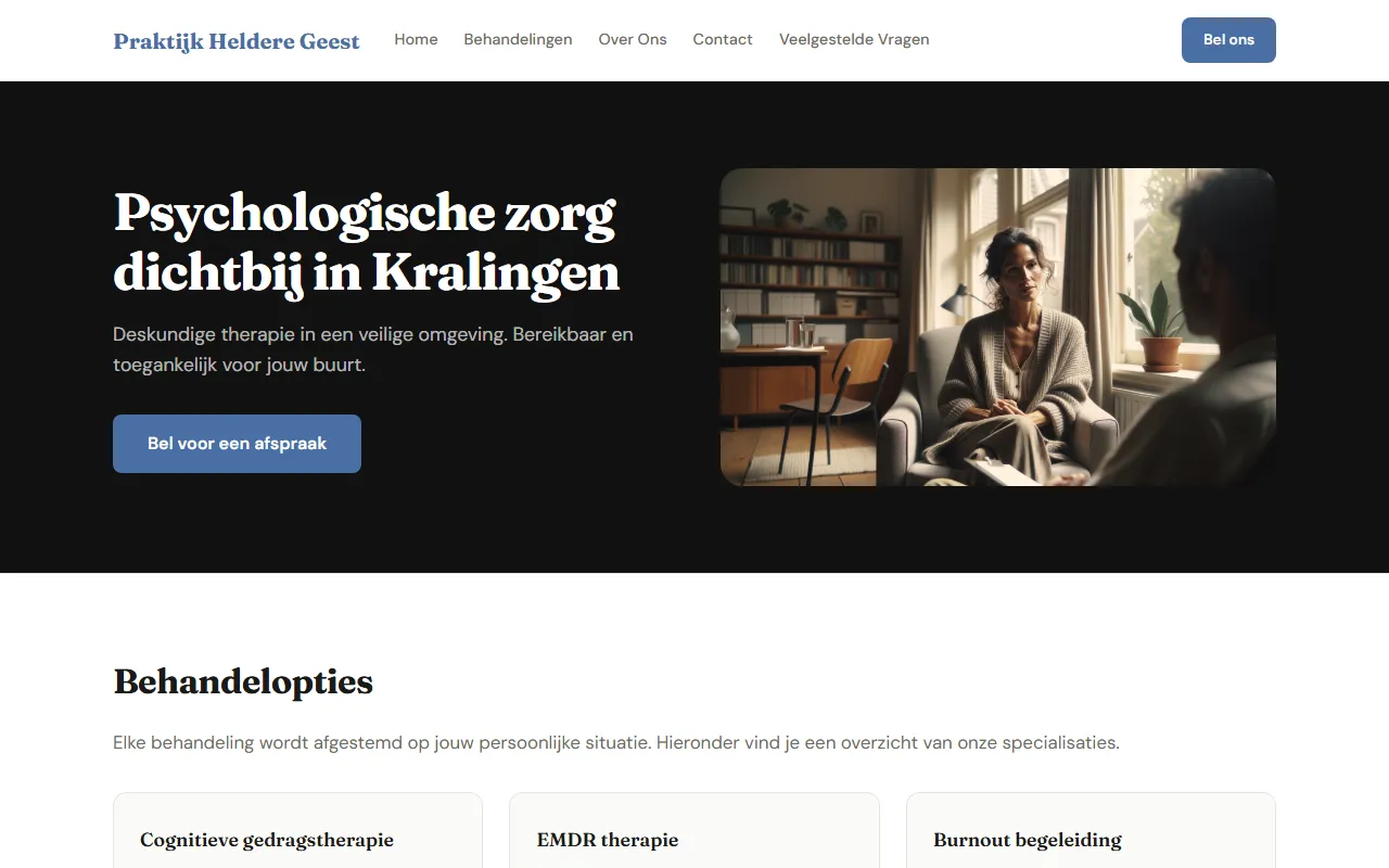 Preview psycholoog website desktop
