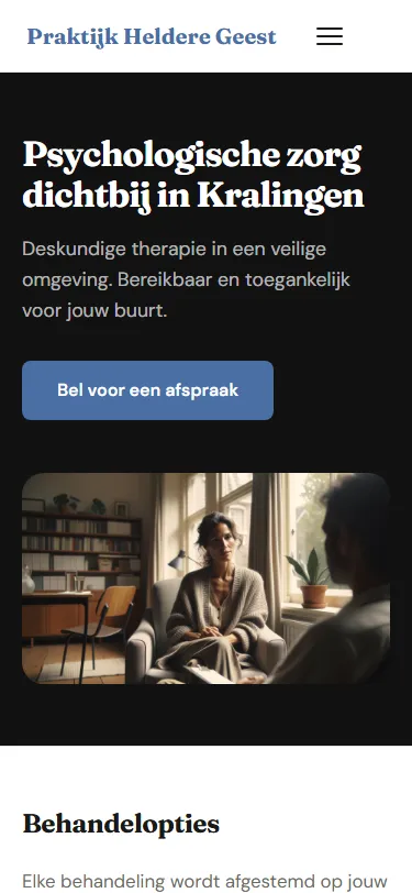 Preview psycholoog website mobiel
